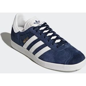 Adidas, Klieke Gazelle Sneakers Marineblauw/Wit Blauw, Heren, Maat:39 1/3 EU