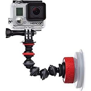 JOBY GorillaPod zuignap en arm flexibel, voor GoPro, actiecamera's, smartphone, rotatieslot, zwart/rood JB01329-BWW