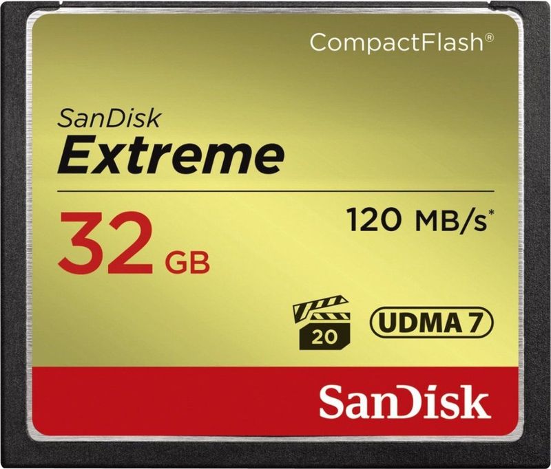 Sandisk CompactFlash Extreme 32GB 120MB/s 85MB/s