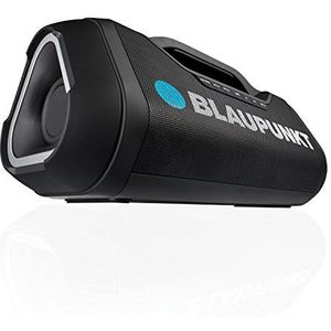 BLAUPUNKTBT 1000 Compact systeem met Bluetooth, ghettoblaster met USB-muziekweergave, feestluidspreker met accu, Aux in en powerbank, muziekbox in zwart
