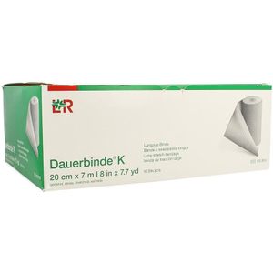 Dauerbinde - Elastische Zwachtel - 7m x 20cm - Katoen/Polyamide/Elastaan/Viscose
