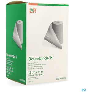 Dauerbinde K - Elastische Zwachtel - Wit - Katoen/Polyamide/Elastaan/Viscose - 14m x 12cm