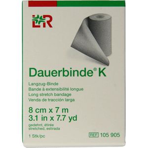 Dauerbinde K - Elastisch Zwachtel - 7m x 8cm - Katoen/Polyamide/Elastaan/Viscose