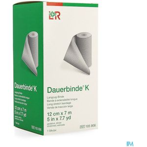 Dauerbinde K - Elastische Zwachtel - Wit - Katoen/Polyamide/Elastaan/Viscose - 7m x 12cm