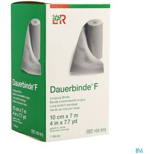 Dauerbinde F - Elastische Zwachtel - Wit - Katoen Polyamide Elastaan - 7m x 10cm