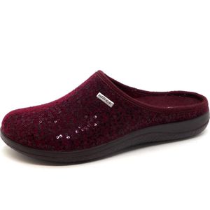 Rohde - 6550 Bari - Pantoffel - Weinrot - Textiel - Rubber