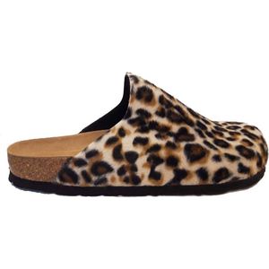 Bruine Rohde Slippers Panterprint