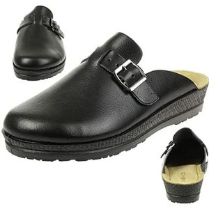 Rohde - Muiltjes - Zwart - Echt Leer - Flexibele Buitensole