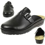 Rohde - Muiltjes - Zwart - Echt Leer - Flexibele Buitensole