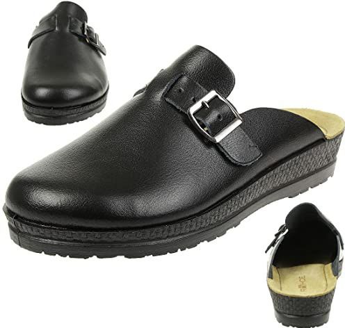 Rohde - Muiltjes - Zwart - Echt Leer - Flexibele Buitensole