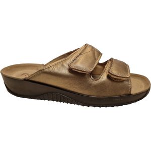 Rohde Dames Slippers - Licht Brons - Goud