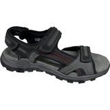 Rohde - Sandaal - Zwart - Leer en Nubuck - Verstelbaar met Klittenband