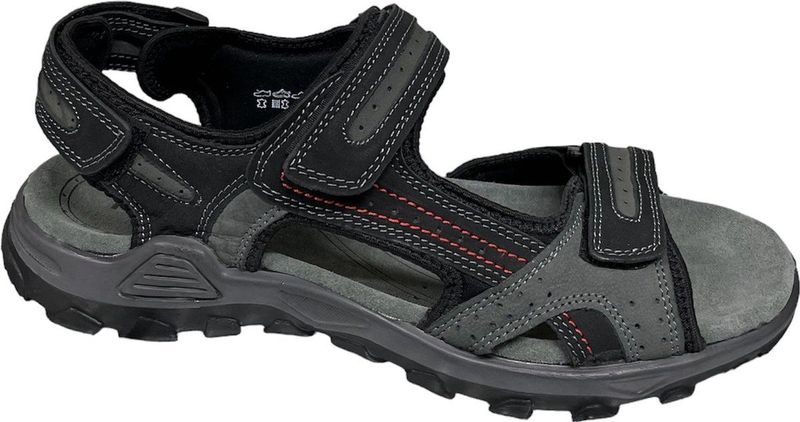 Rohde - Sandaal - Zwart - Leer en Nubuck - Verstelbaar met Klittenband