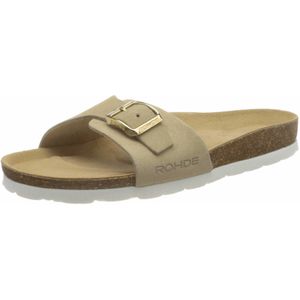 Rohde ALBA dames, vrouwen, slippers, slippers, sandalen, zomerschoenen, vrijetijdsschoenen, beige, 40 EU