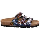 Rohde Slippers Alba , zomerschoenen, slippers, pantoffels met kleurrijke print, g-breedte = breed