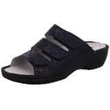 Rohde 5772 Cremona damesschoenen, slippers, clogs van leer, blauw, 38 EU