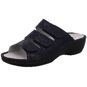 Rohde 5772 Cremona damesschoenen, slippers, clogs van leer, blauw, 36 EU