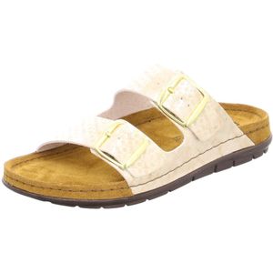 Rohde Rodigo klassieke sandalen voor dames, zomerschoenen, pantoffels, leren voetbed, goud, 41 EU