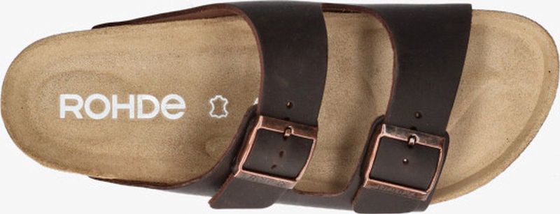 Rohde - Slipper - Bruin - Ergonomisch Voetbed - 2 Gespen
