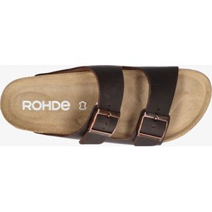 Rohde Slipper Heren 2 Gespen Ergonomisch Voetbed Bruin Maat 46