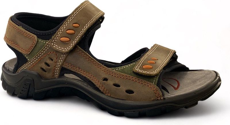 ROHDE - Wandelsandalen - Bruin/Groen - Nubuck Leer - Velcro Sluiting