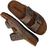 Rohde - 5856 Rodigo - Slipper - Beige - Nubuk Leer - Rubber Zool