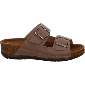Rohde - 5856 Rodigo - Slipper - Beige - Nubuk Leer - Rubber Zool