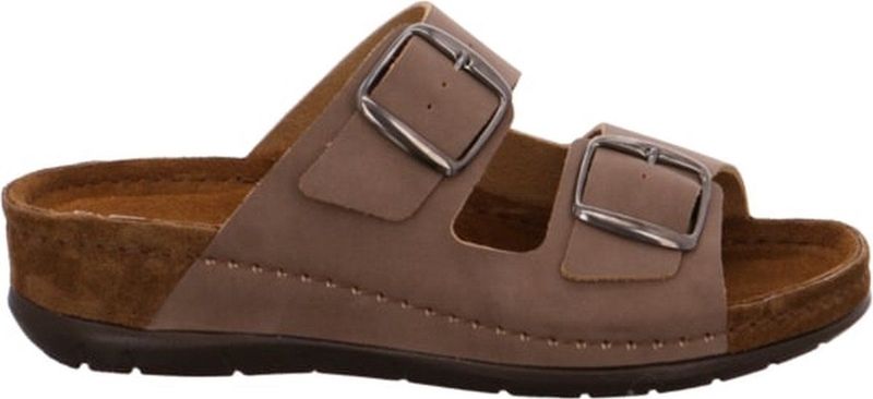 Rohde - 5856 Rodigo - Slipper - Beige - Nubuk Leer - Rubber Zool
