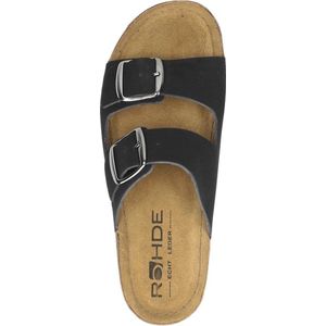 Rohde 5856 - Volwassenen Dames slippers - Kleur: Zwart - Maat: 39