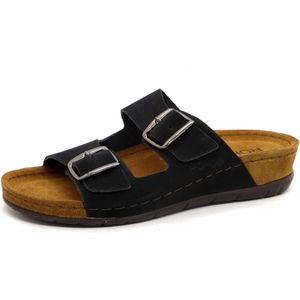 Rohde 5856 - Volwassenen Dames slippers - Kleur: Zwart