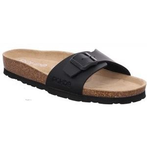 Rohde Alba klassieke sandalen voor dames, zomerschoenen, pantoffels, kurk-voetbed, zwart (90), 40 EU