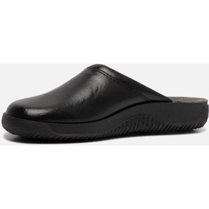 Rohde - Heren Pantoffel - Zwart - Leren Bovenwerk - Rubber Zool