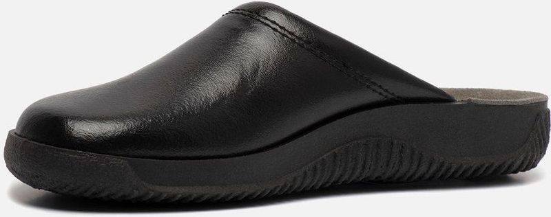 Rohde - Heren Pantoffel - Zwart - Leren Bovenwerk - Rubber Zool