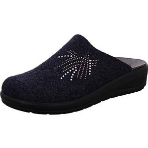 Rohde Catania 6162 Pantoffels voor dames, zacht vilt, blauw, 37 EU Breed