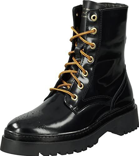 Gant - Aligrey - Enkellaarsjes - Zwart - Rundleder - Textiel