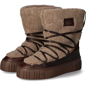 GANT FOOTWEAR SNOWMONT halflange laarzen voor dames, taupe/donkerbruin, 36 EU