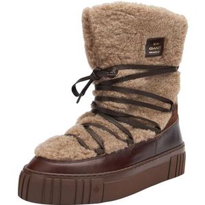 GANT FOOTWEAR SNOWMONT halflange laarzen voor dames, taupe/donkerbruin, 42 EU