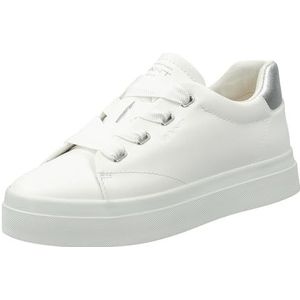GANT Footwear AVONA Sneakers voor dames, wit/zilver, 38 EU, Wit-zilver, 38 EU
