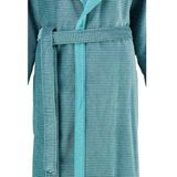 Cawö - 6425 - Badjas - Turquoise - 100% Katoen, Capuchon, Velours-kwaliteit, Wasbaar tot 60 °C
