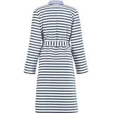 Cawö - 6595 - Badjas - Donkerblauw - 100% Katoen - Licht Velours Kwaliteit