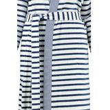 Cawö - 6595 - Badjas - Donkerblauw - 100% Katoen - Licht Velours Kwaliteit