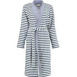 Cawö - 6595 - Badjas - Donkerblauw - 100% Katoen - Licht Velours Kwaliteit