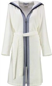 Cawö - 6598 - Badjas - Wit - 100% Katoen - Met Capuchon