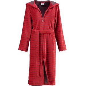 Cawo Home - 1492 - Badjas - Rood - Dames - Met Capuchon en Rits