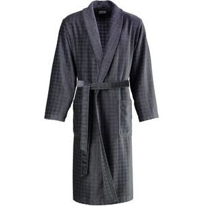 Cawö - 1716 Badjas - Antraciet - 100% Katoen - Sjaalkraag