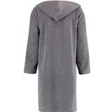 Cawö - 6516 - Badjas - Grijs - 100% Velours Katoen - Moderne Look