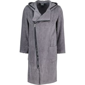 Cawö - 6516 - Badjas - Grijs - 100% Velours Katoen - Moderne Look