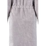 Cawö - 822 - Badjas - Grijs - Met Capuchon en Ritssluiting