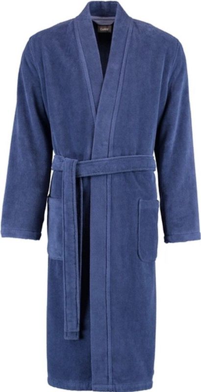 Cawö - 823 - Badjas - Blauw - Velours (80% Katoen / 20% Polyester)