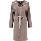 Badjas Cawö 821 Capuchon Tunnelkoord & Rits Women Beige